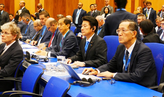 松山内閣府特命担当大臣と（第61回IAEA総会）（於：ウィーン、2017年9月18日）
