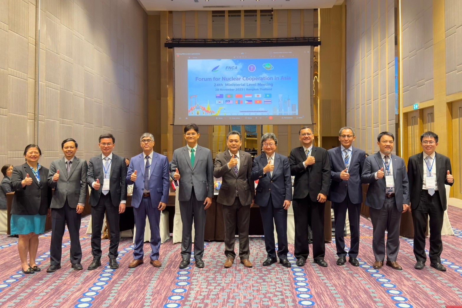 アジア地域原子力協力フォーラム（FNCA）第24回大臣級会合　代表者集合写真（タイ王国バンコク）（2023年11月28日）