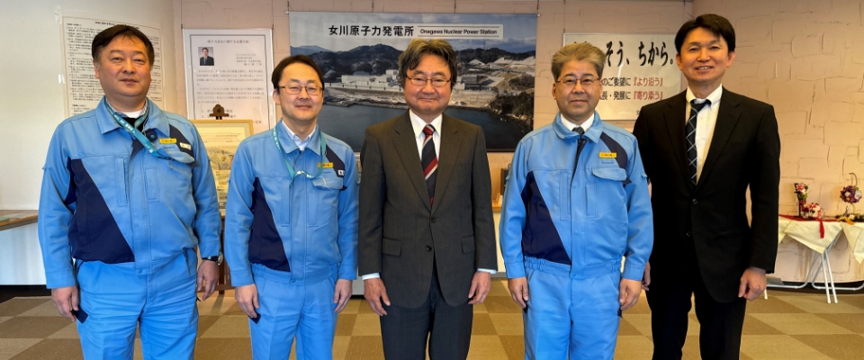 上坂委員長による東北電力女川原子力発電所視察（2024年1月19日）