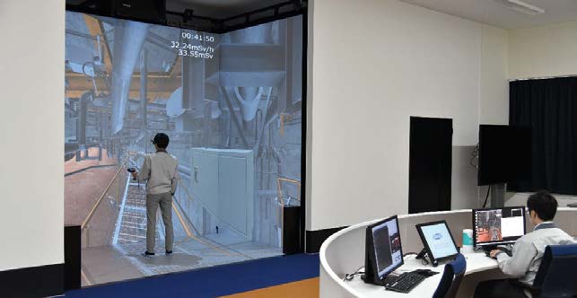 楢葉遠隔技術開発センターにおけるVRシステムによる東電福島第一原発原子炉建屋内のシミュレーション