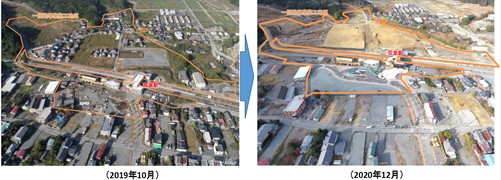 双葉駅周辺（特定復興再生拠点区域内）の整備状況