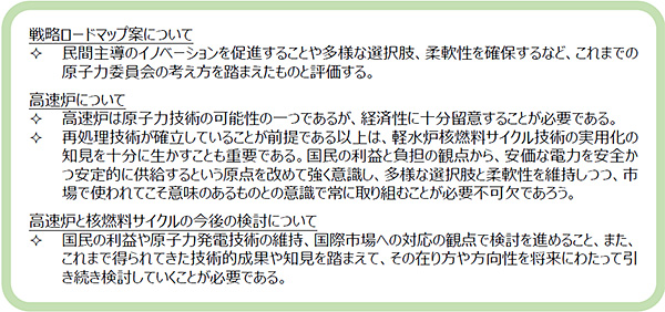 「高速炉開発について（見解）」の概要