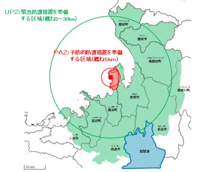 美浜地域の原子力災害対策重点地域