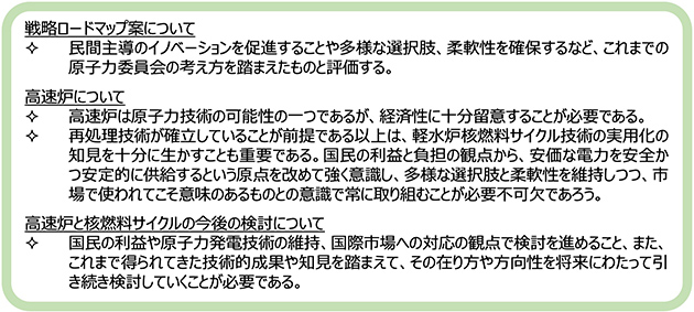 「高速炉開発について（見解）」の概要