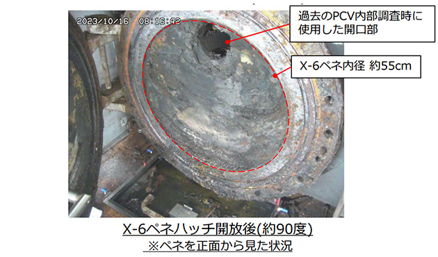 X-6ペネ内部の状況