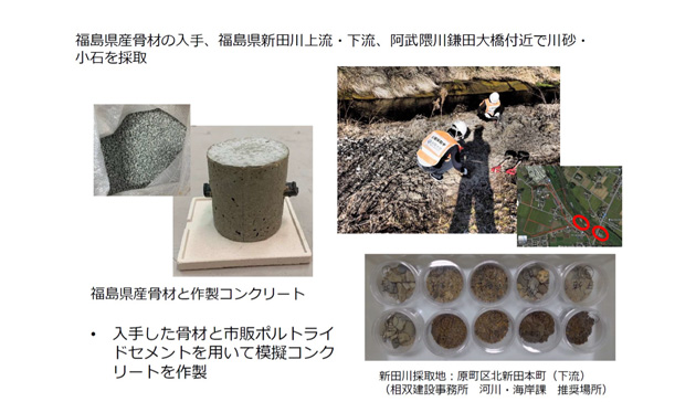 1F-2050による福島県産骨材・川砂入手の状況