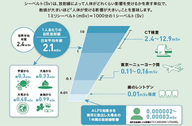 1年間の放射線の影響