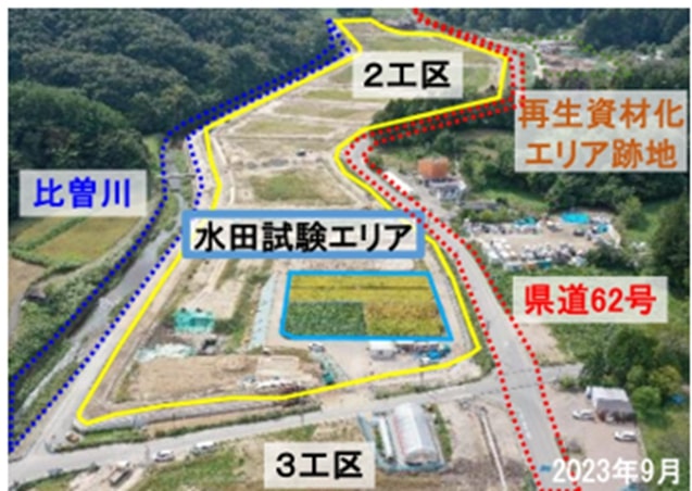 飯舘村長泥地区での農地造成実証事業