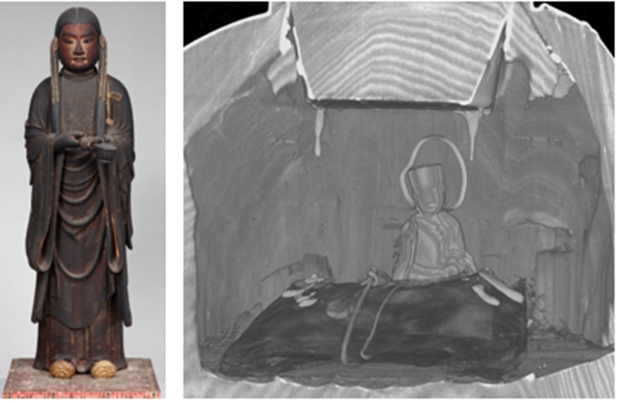 聖徳太子立像の像内納入品（X線撮像）