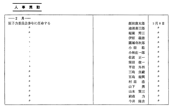 人事異動（２月）