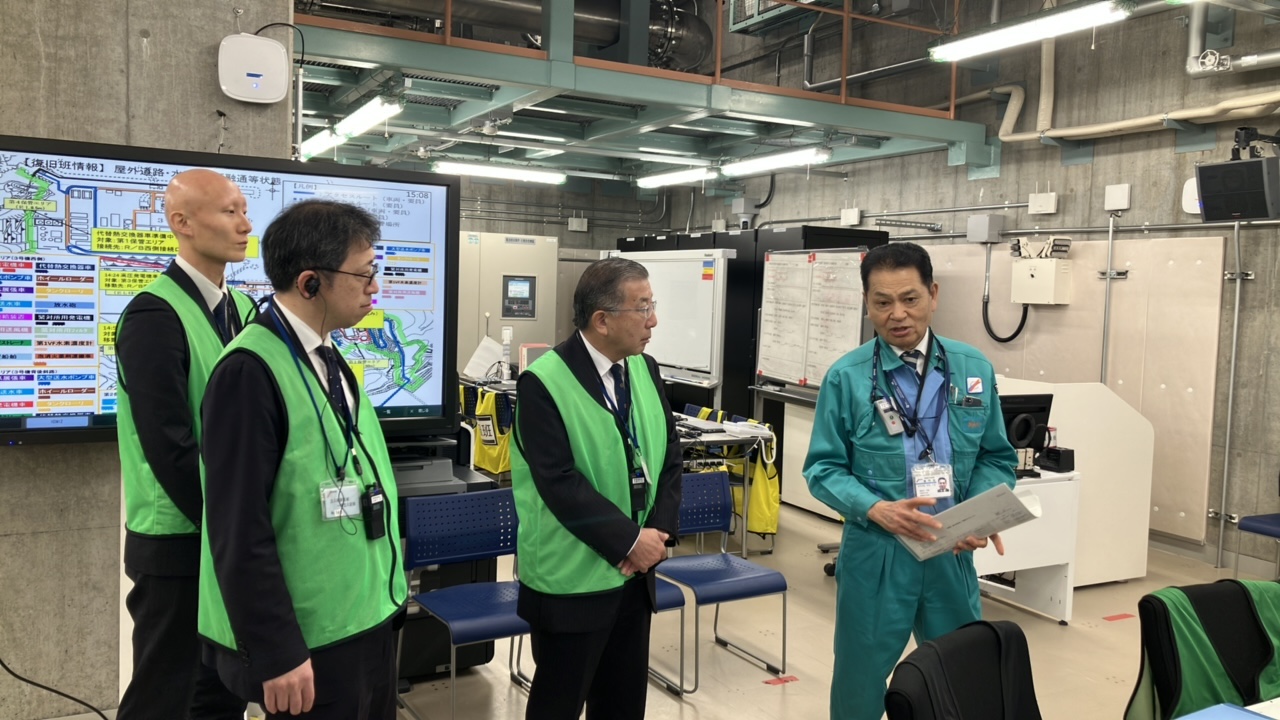 直井委員による中国電力島根原子力発電所訪問（2024年4月5日）