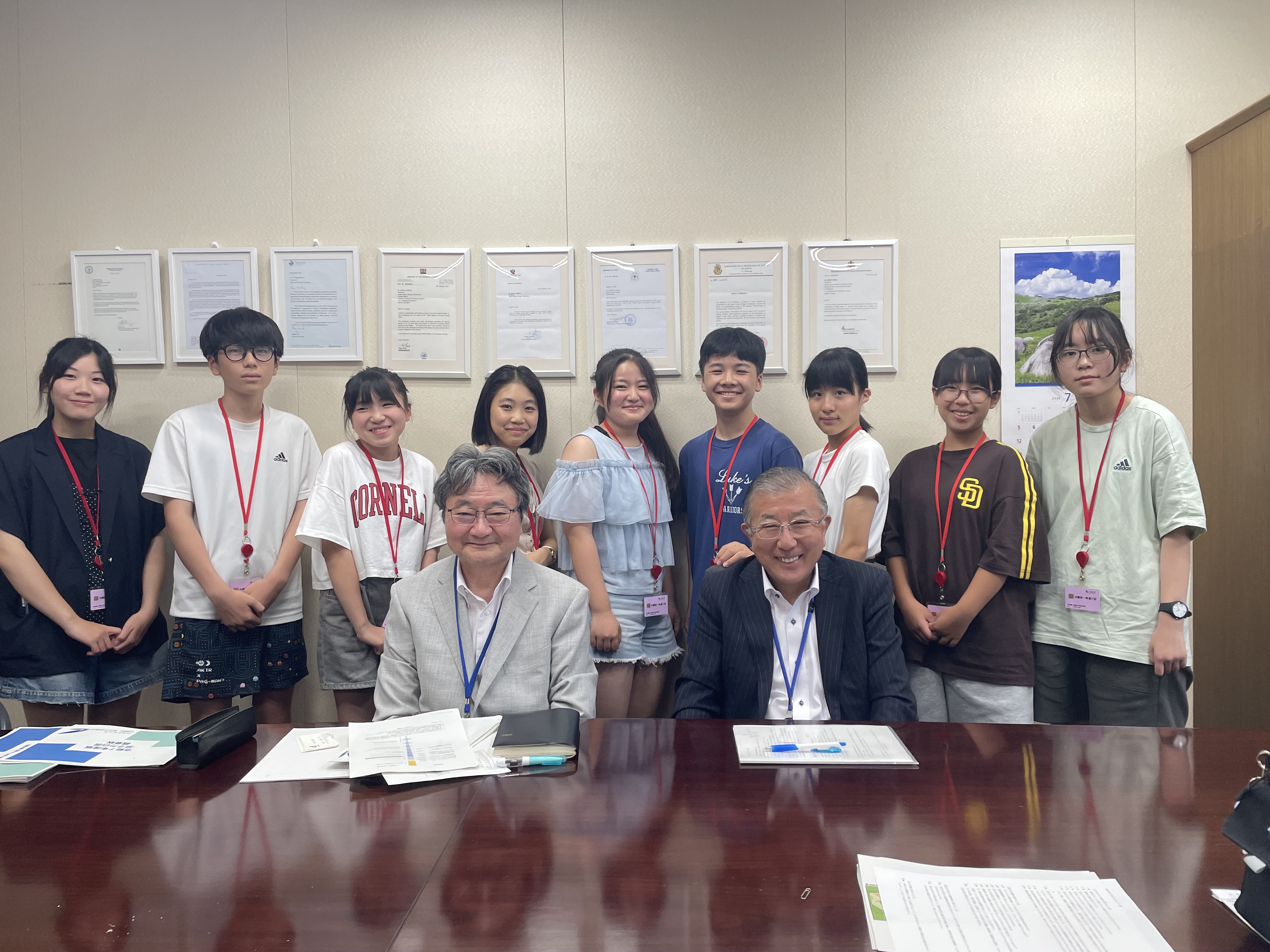 青森県むつ市中学生の訪問（2026年7月30日）