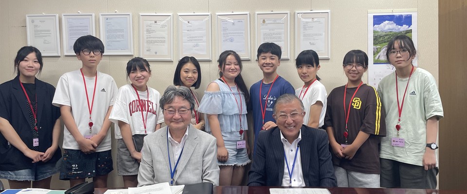 青森県むつ市中学生の訪問（2026年7月30日）